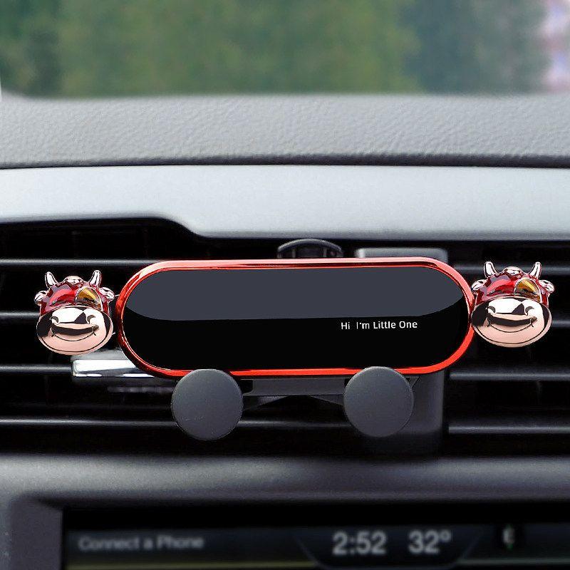 

Car Phone Holder, Car Mount, In-Car Navigation Air Vent Fixed Support Bracket for Men and Women Red Bull [Mirror Style]