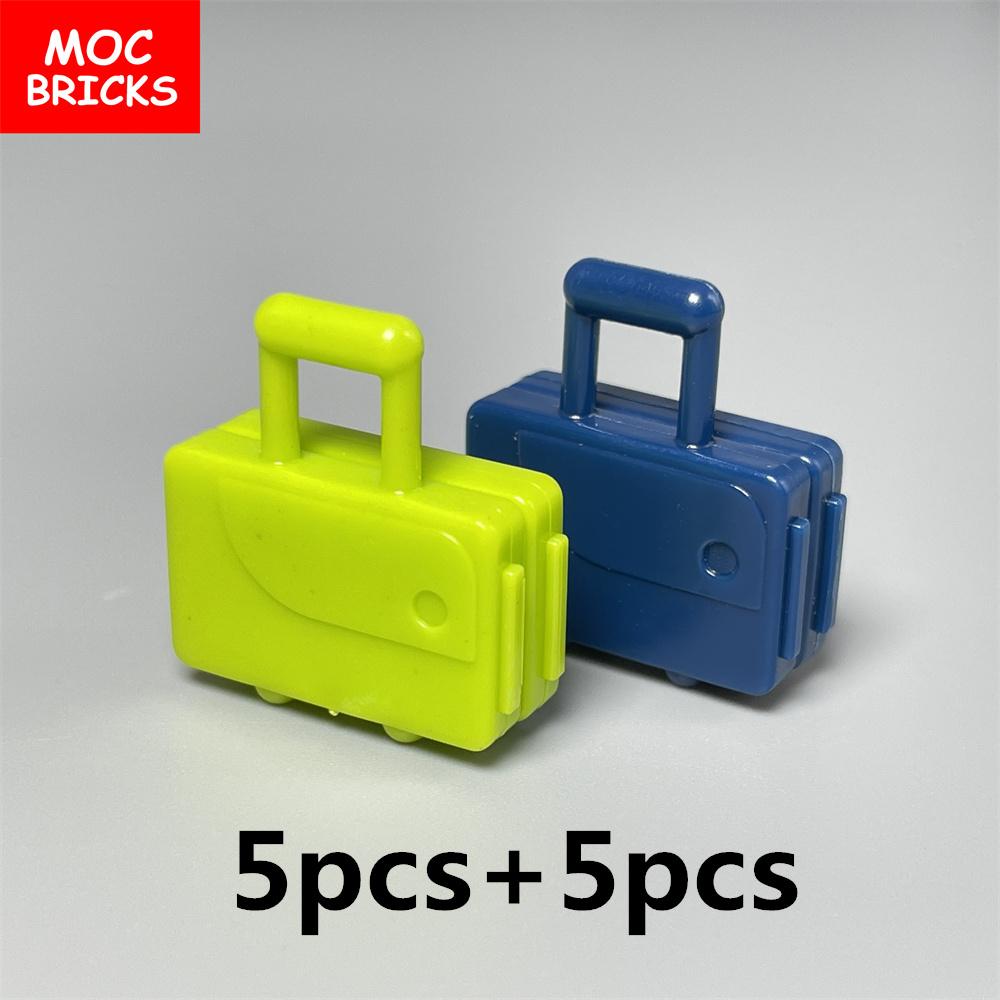 10pcs/lot MOC Blocks Utensil Suitcase featuring Long Handle 37178 Traveling Case Construction Bricks Accessories Children's Playthings Gifts