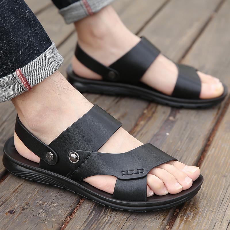Sandals Men's 2025 Summer Soft-soled Casual Beach Shoes Men's Non-slip Dual-purpose Cool Slippers Tide