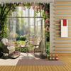Sonnenbeschienene Gartenoase Duschvorhang - Mehrstil-Badezimmerdekor, Perfekt für Liebhaber von Natur-inspirierten und praktischen Designs