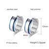 Rockyu Earrings for Mirror Ring Hoop Stainless Accessories Women, Silver, Blue, Wide, Finish, Earrings, Earrings, Steel, Hypoallergenic, Birthday,