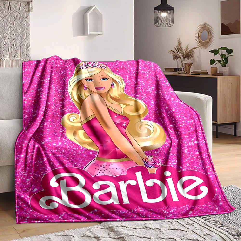 1pc Dress, Barbie Blanket Polyester Fiber, All Season Comfort for Sofa, Bed, Office, Car, Camping Ideal Home Decor & Gift, Office Comfort