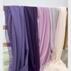 Grape Purple Chiffon Table Runner - Wedding/Banquet Decor, Semi-Transparent Solid Color Fabric.