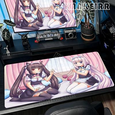 90x40cm Covoraș HD pentru Birou de Calculator Acasă Pad de Cauciuc pentru Mouse Covor Anime Nekopara Covoraș Moale pentru Masă Birou Covorașe de Protecție pentru Desktop