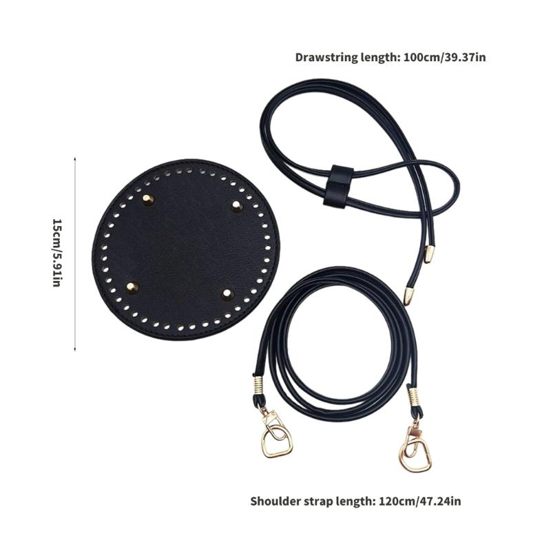 Leather Bag Backpack Making Set,Leather Purse Making Kit with Bag Bottom,Shoulder Strap,Drawstring for DIY Bag Making