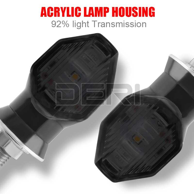 8mm 12V Universal Mini Motorcycle Led Turn Signal Indicator Light Turning Amber Flasher Arrow Led Lamp Bulb for Honda for