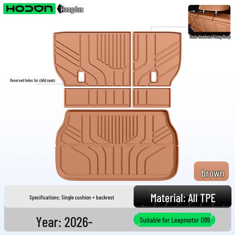 Leapmotor D99 Custom Trunk Mats - TPE26 Interior Accessories for New Car Modification