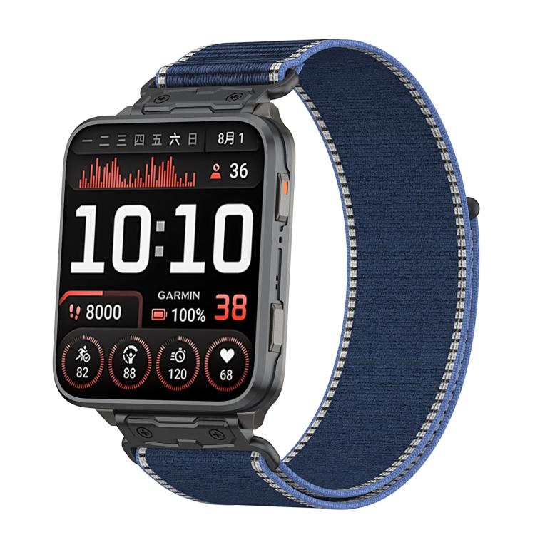 Explorer‑Style Metal‑Connector Nylon‑Loop Watch‑Band Strap, Adjustable Wrist‑Bracelet Accessory For Garmin Venu X1 Smart Watch