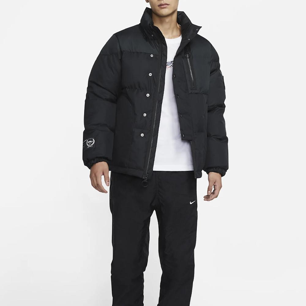 Nike LeBron Premium Fleece-Lined Woven Cotton Jacket Men Outerwear Black CK6779-010