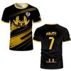 Sommer Juli T-Shirt Training 3D Druck Atmungsaktiv Schnelltrocknend Fußballtrikot Herren Outdoorsport Top Streetwear Kurzarm