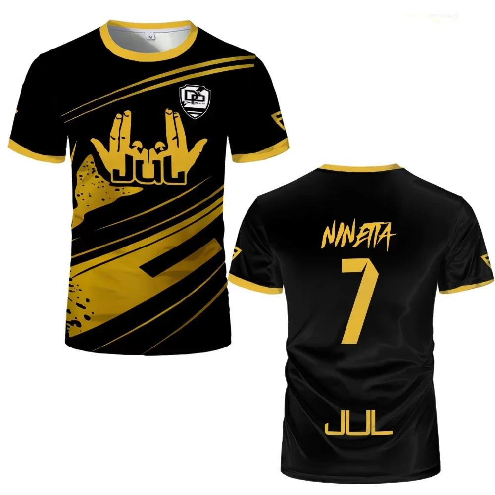 Sommer Juli T-Shirt Training 3D Druck Atmungsaktiv Schnelltrocknend Fußballtrikot Herren Outdoorsport Top Streetwear Kurzarm