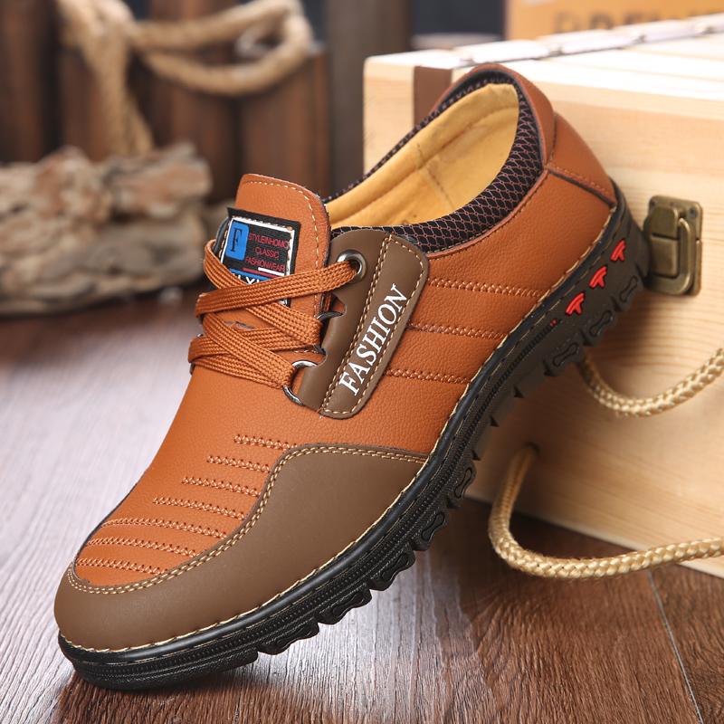 

Мужская кожаная обувь Школа/Офис/Формальная/Кожаная обувь для мужчин JZ-7689 44 жёлтый