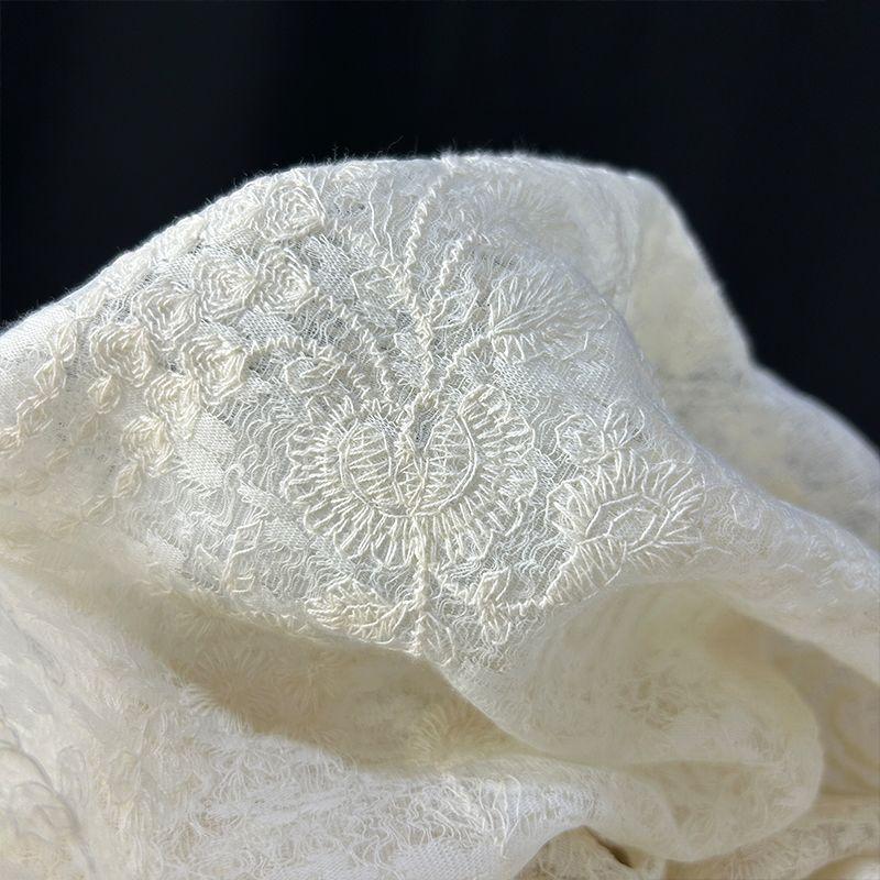 High-end Heavy Industry's Embroidered Vintage Lace Fabric Can Be Used for Wedding Dresses Formal Gowns Designer Clothing Fabrics