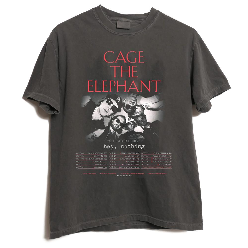 

Cage the Elephant Hey Nothing Tour 2025 Gift For Fan S to 5XL Tshirt QT866 Unisex T-Shirt L