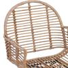 Dining Chair 2 pcs Rattan and Iron Natural 57 x 55 x 85 cm