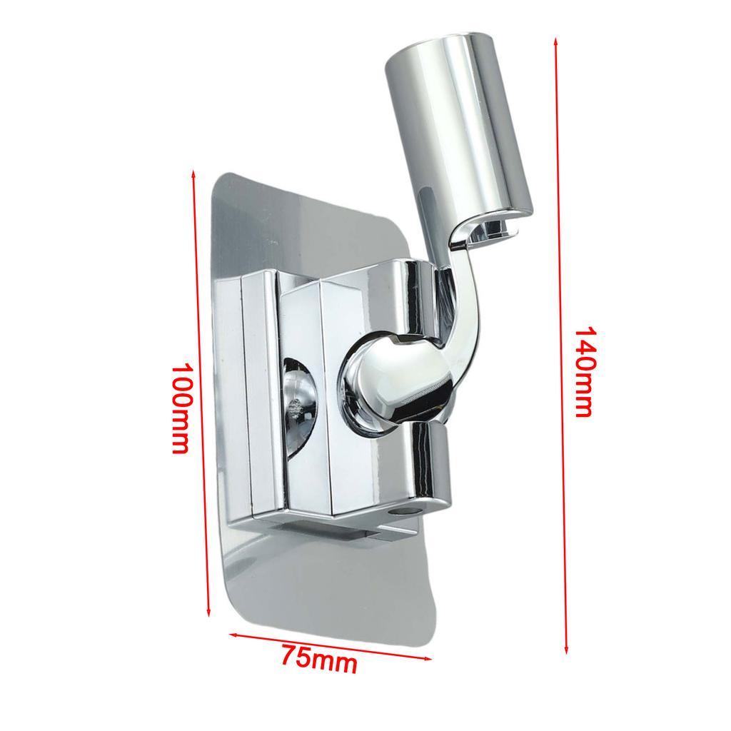 2pcs Shower Head Holder Self-sticking Adjustable Shower Head Holder Handheld Shower Wall Bracket Home Improvement Tools