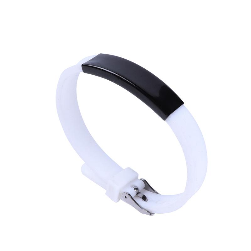 Personalized Custom Name Number Children Silicone Bracelet Silicone Stainless Steel Bracelets Jewelry Gift