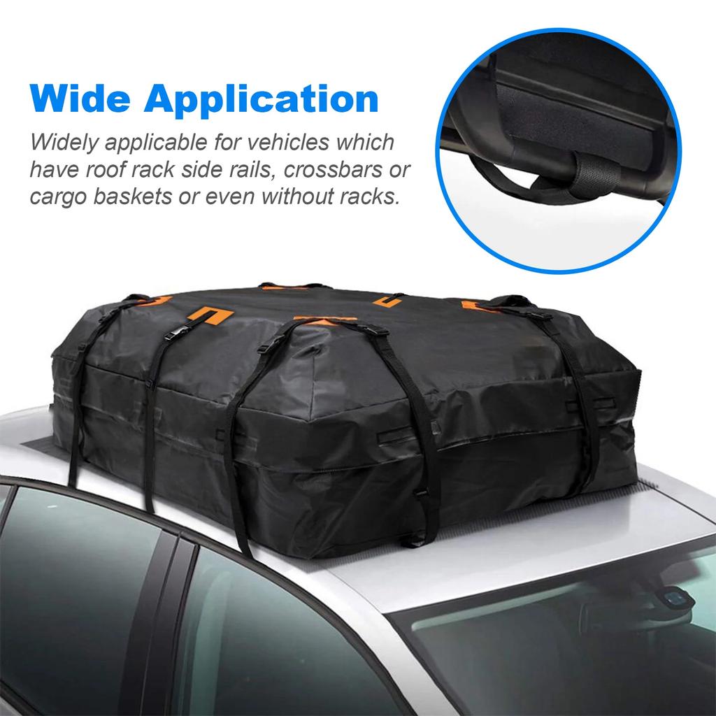 600D Waterproof Cargo Bag Car Roof Cargo Carrier Universal Luggage Bag Storage Cube Bag 20 Cubic feet  for All Cars with/Without