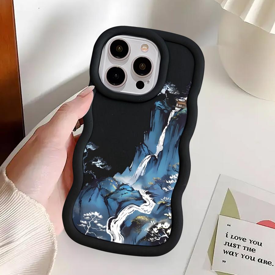 Mountains Waters Art Soft Phone Cover Case for iPhone 17 Air 16 Pro Max 13 12 8 15 Plus 11 XR 14