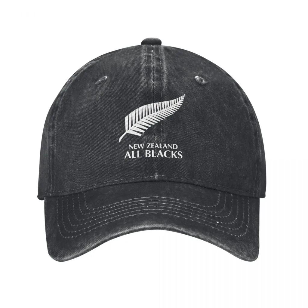 New Zealand All Blacks Unisex Baseball Cap Rugby Worldcup Sports Distressed Denim Washed Hats Cap Fashion Workouts Sun Cap