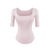 2026 Spring/Summer Women's Off-the-Shoulder Square Neck Mid-Sleeve Top