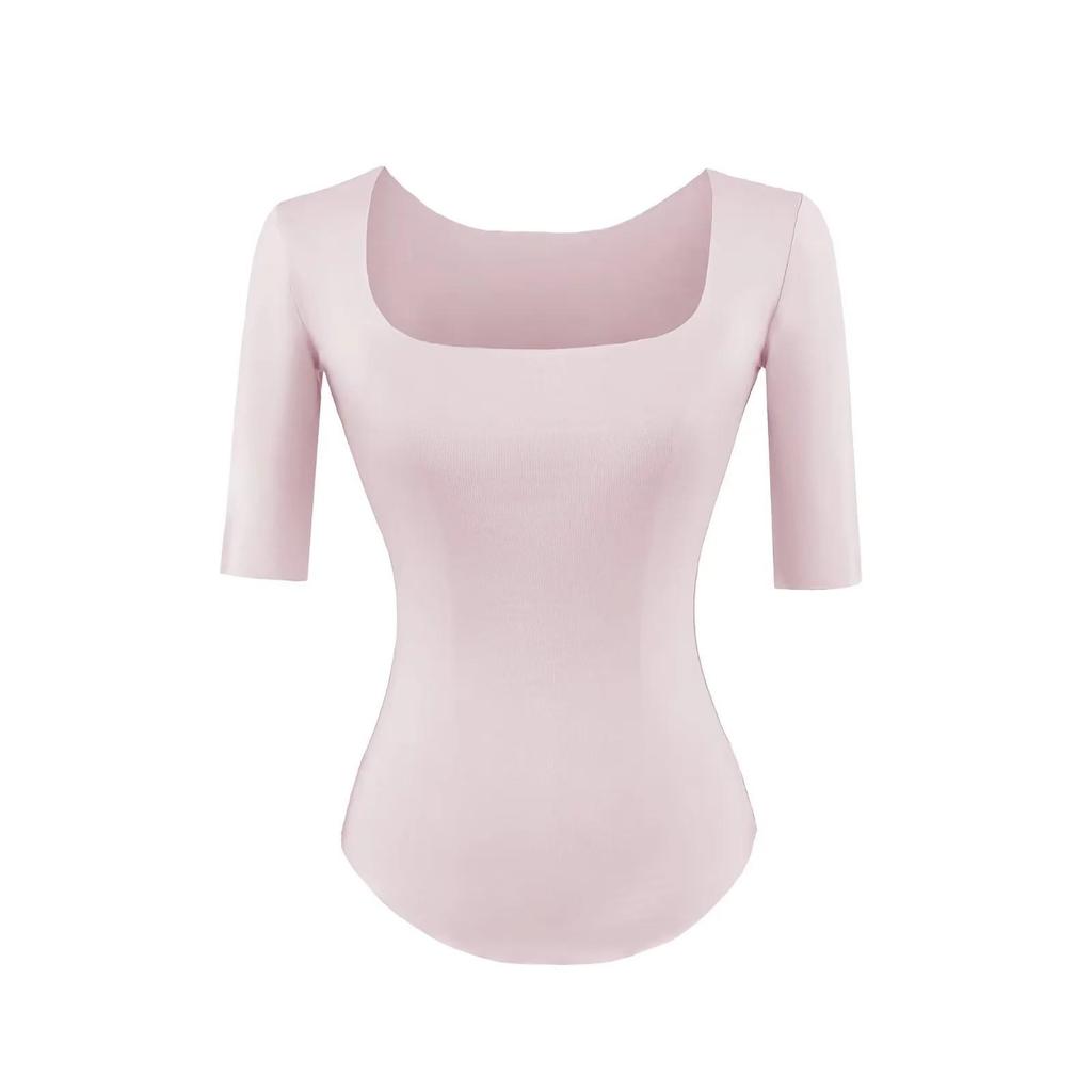 2026 Spring/Summer Women's Off-the-Shoulder Square Neck Mid-Sleeve Top