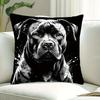 Double Sided Vintage Staffordshire Bull Terrier Dog Print Soft Throw Pillow Cover For Home And Sofa Decoration