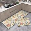 Nordic Retro Style,1/2Pc Diatomite Floor Mat  - Water Absorption Anti-Slip Bathroom Carpet Kitchen Floor Mat Home Decor