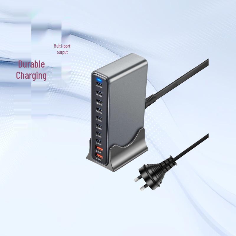 800W Gallium Nitride Multi-Port USB Fast Charger with PD for Desktop and Travel.