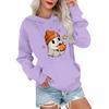 Women's Fashionable, Casual, Comfortable Round-neck, Hooded, Long-sleeved, Halloween-print Warm Sweater