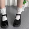 Calcetines de Verano de Encaje hasta Media Pantorrilla con Lazo Blanco Lolita para Mujer - Dulce Estilo Escolar Japonés JK Diseño de Princesa