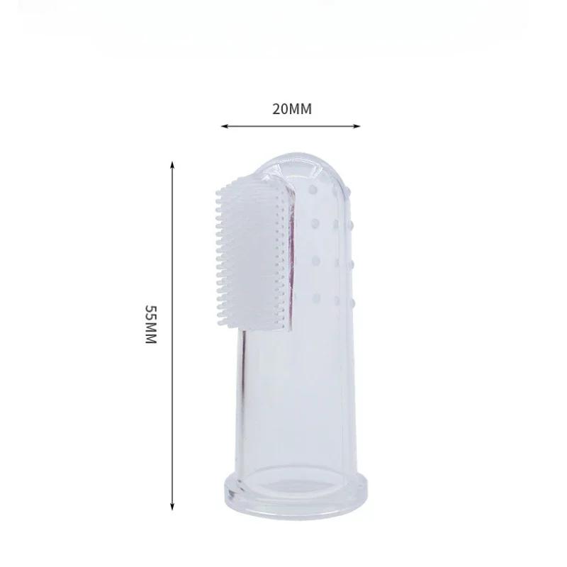 Pet Toothbrush Dog Bad Breath Tartar Cleaning Cats Teeth Care Toothbrush Silicone Soft Finger Cuff Dog Accessories Pet Supplies