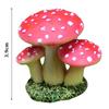Mini Artificial Mushroom Figurine Resin Simulate Fake Mushroom Miniatures Fairy Garden Miniature Landscape Lawn Decorations