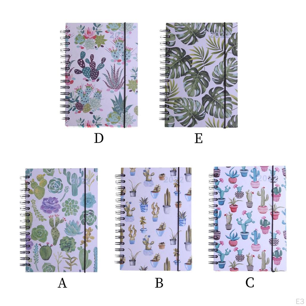 22 Planner Spiral Notebook,165 Sheet Paper Pads,Notepad,Daily Business Writing Pads Schedule Book