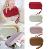 Silicone Cosmetic Storage Bag with Zipper Makeup Brush Holder Portable Makeup Pouch  Women