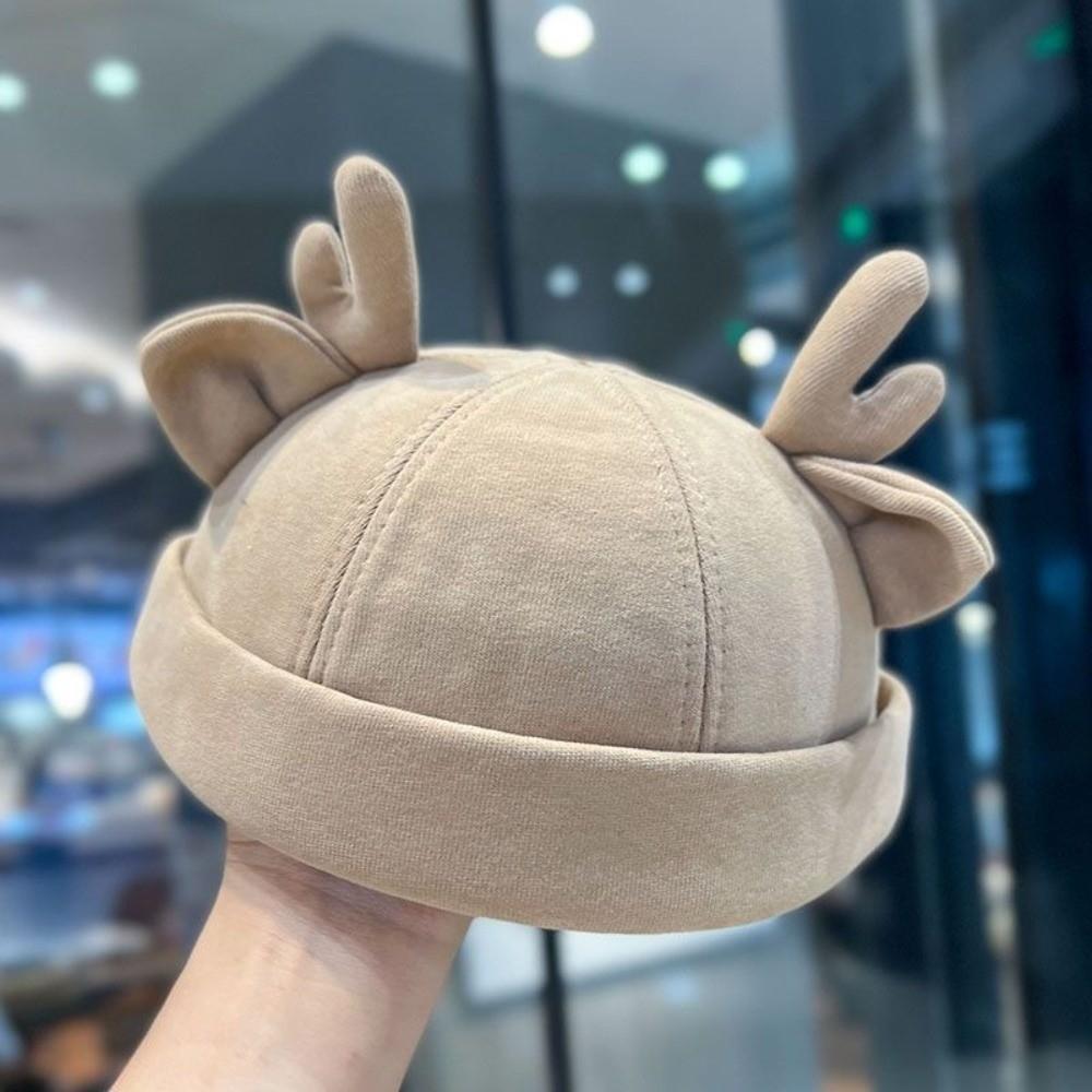 Solid Color Melon Skin Hat Cotton Beanie Hat Unisex Landlord Hat Outdoor