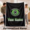 Benutzerdefinierter Name Borussia Mönchengladbach Flanell-Kuscheldecke Personalisierter Text Weiche Decke Bett Sofa Geschenk
