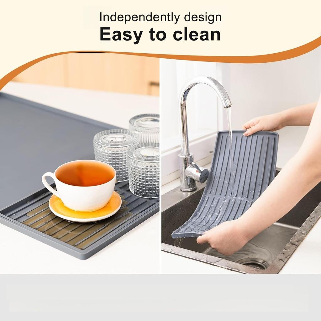 Silicone Coffee Mat  3-In-1 Coffee Bar Mat Multi-Functional Nonslip Coffee Machine Dishwasher  Protector Coffee Bar Accessories