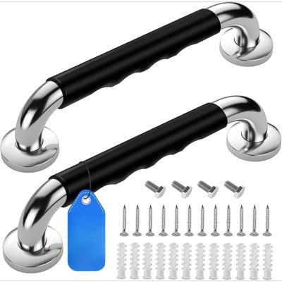Stainless Steel Silicone Handrails for The Elderly Bathroom Handrails Barrier-free Elderly Bathroom Non-slip Toilet Handle Tools