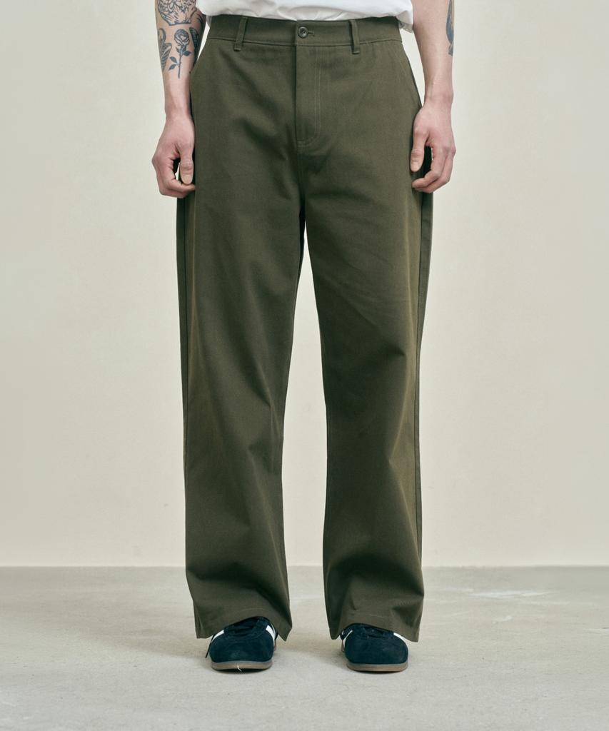 FERNOV Essential Semi-Wide Chino Pants Khaki