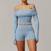 JYL Brushed Yoga Set Casual Comfortable Running Outfit