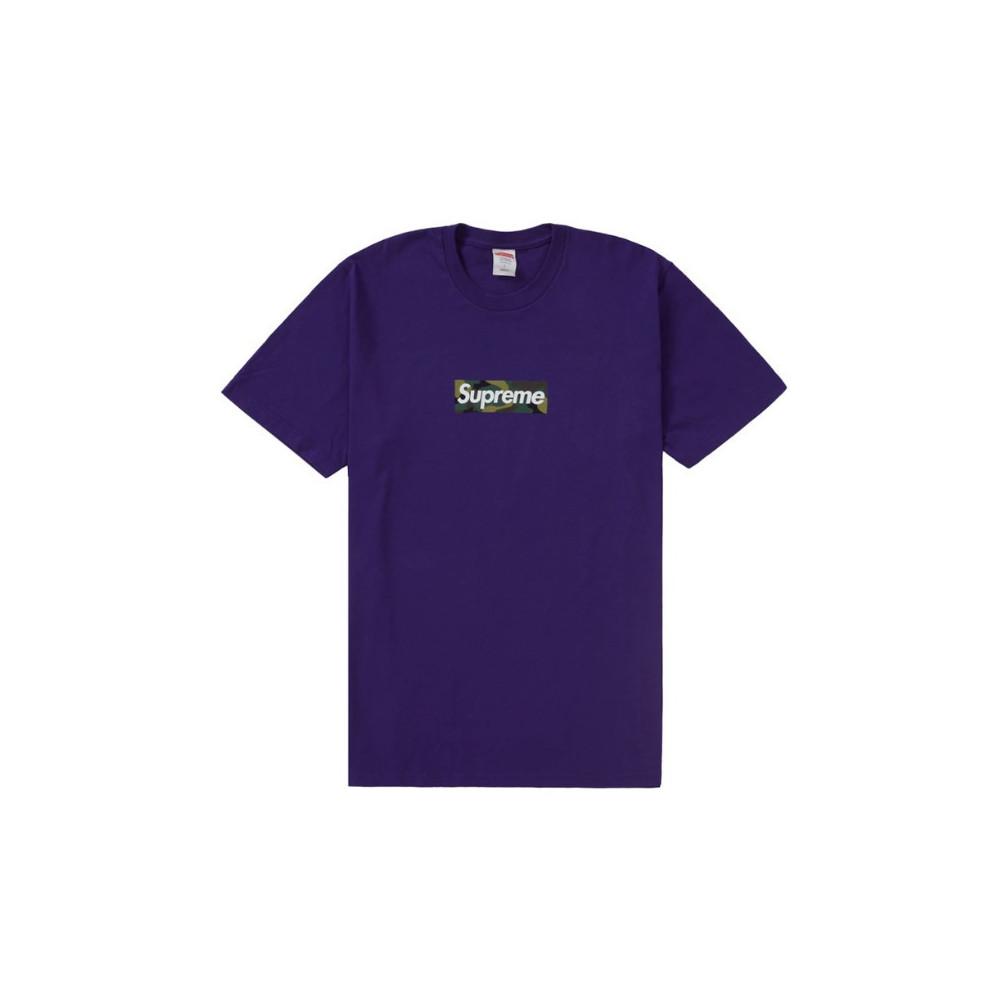 T-shirt Supreme Box Logo FW23 Purple