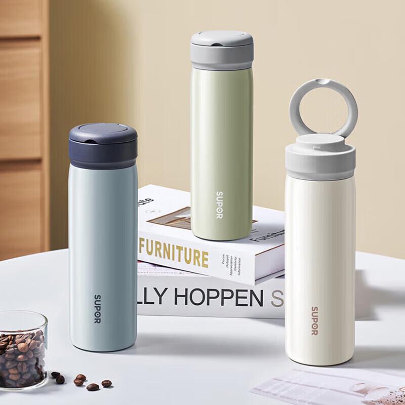 SUPOR 316L Stainless Steel Portable Thermos Tea Cup, 450ml