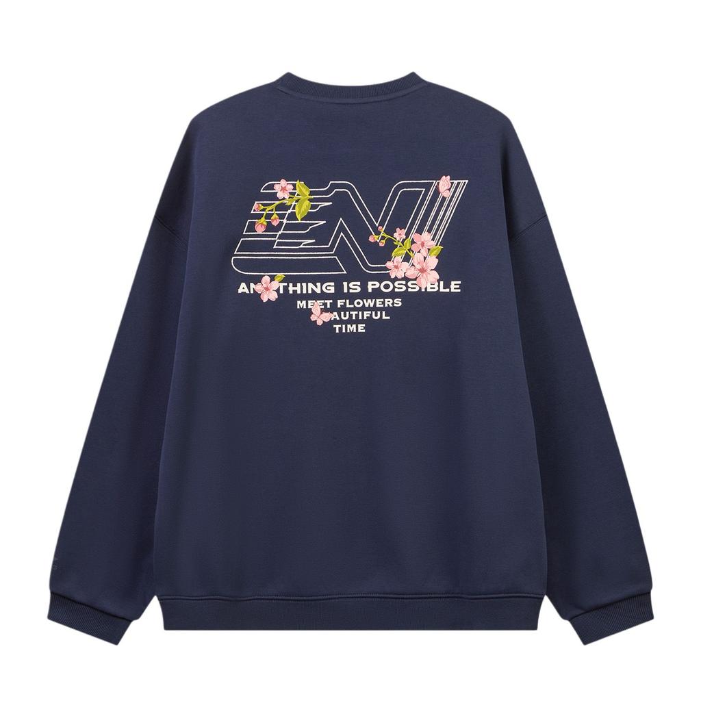 Li-Ning Sports Lifestyle Series Letter Minimalist Versatile Loose Sweatshirt Women Sweatshirt AWDWF06-1
