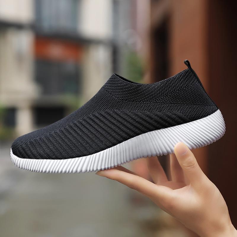 Summer Women Shoes Mesh Sneakers Flats Woman Loafers Solid Color Ladies Walking Outdoor Lightweight Low Top Plus Size36-42