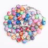 New Religion Cross Pendant Rosary Necklaces For Women Colorful Soft Pottery Beads long Chain Virgin Mary Jewelry