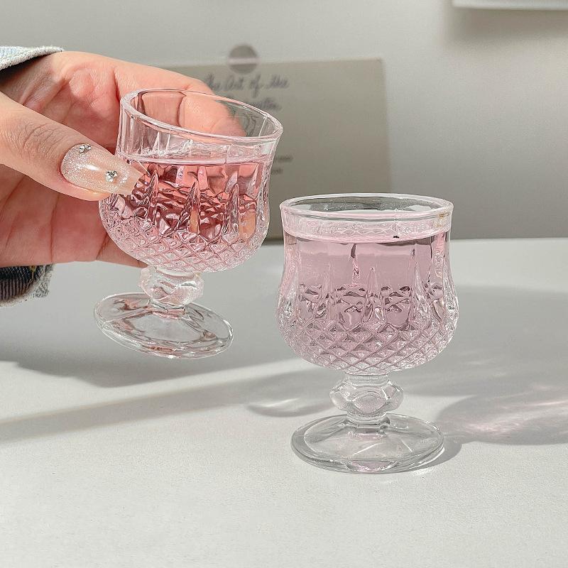 12ks Sada Diamantová malba Pohár na likér Módní Sklenice na vodku Koktejl Whiskey Nádobí Luxusní Sada sklenic na červené víno Transparentní
