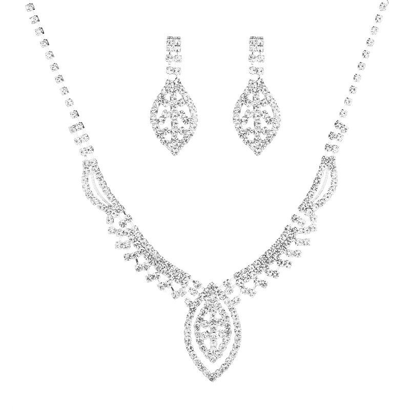 Meier Elegant bridal necklace set - wedding dress accessories, three-piece set (necklace, earrings, bracelet)