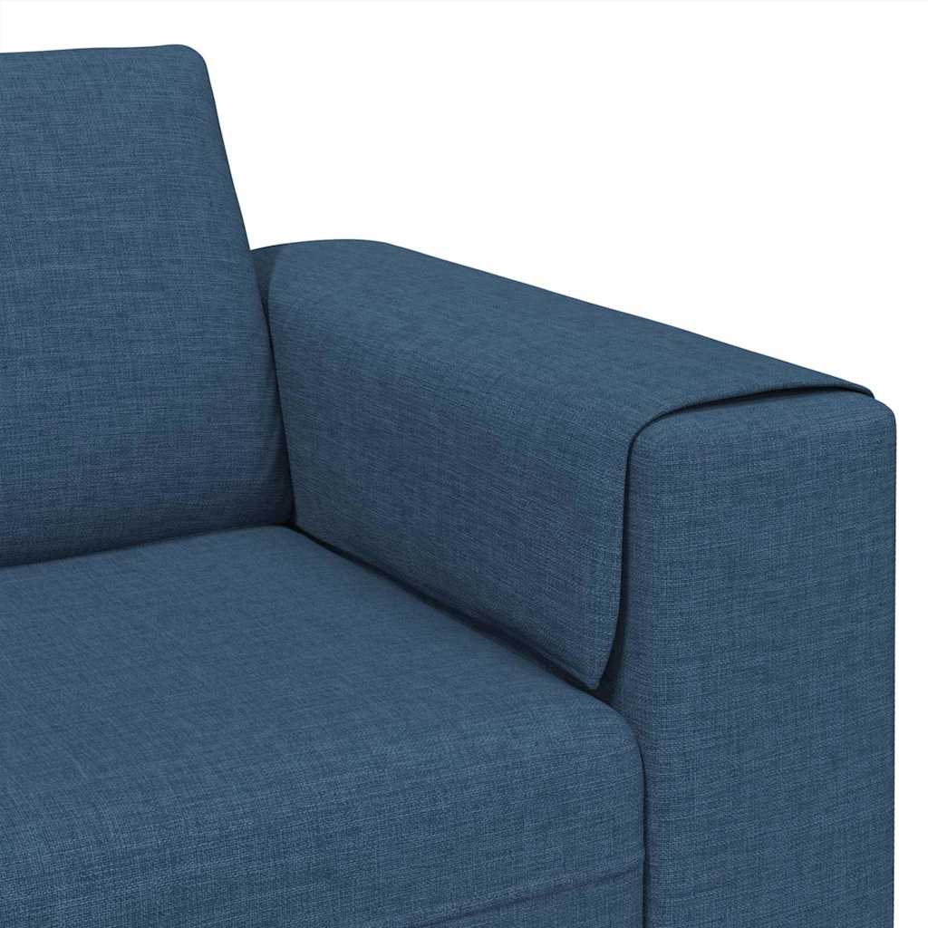 Living Room Sofa Blue 250 x 77 x 76 cm Polyester