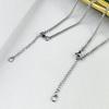 Creative Fashion Trend Round Cable Twisted Circle Pendant Stainless Steel Women's Versatile Clothing Necklace